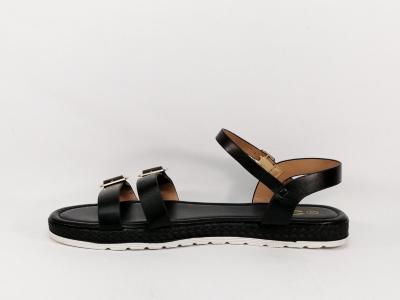 Sandale plate noire grande taille femme CINK ME DMX5578-16