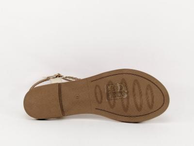 Sandale plate grande pointure femme tresses dorées CINK ME DMX5578-19