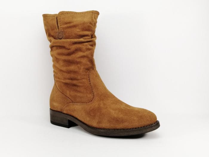 bottes en nubuck camel