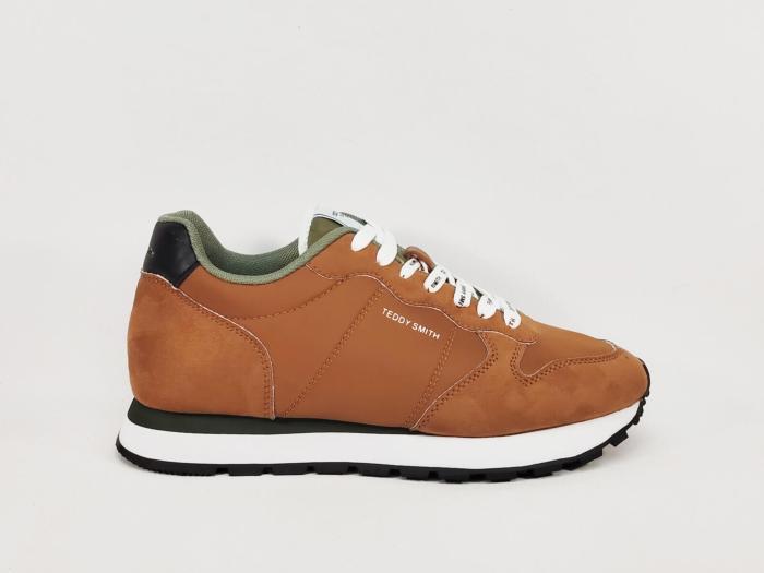 Basket homme pas cher camel confortable tendance en destockage TEDDY SMITH 120162 panama