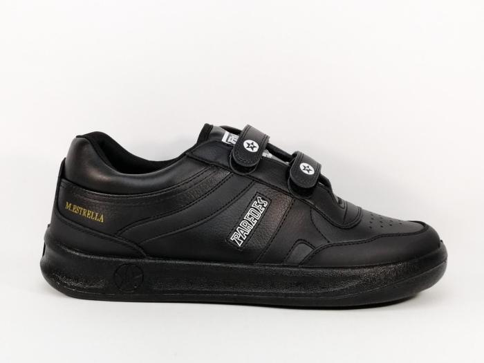 Basket noire grande pointure homme à velcro PAREDES DP101