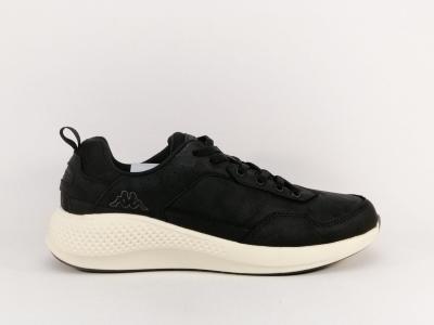 Basket noire homme confortable et chic semelle à mémoire de forme destockage KAPPA adrin