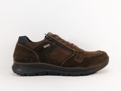 Chaussure homme cuir marron confortable souple et waterproof Destockage IMAC 452578