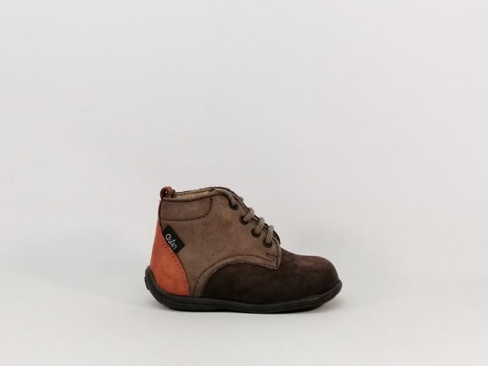 Chaussure premiers pas garçon bébé ASTER otechno destockage cuir marron