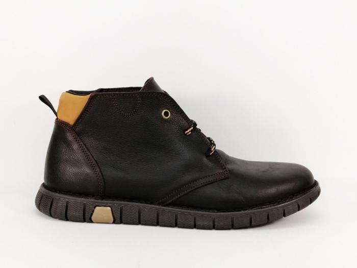 Derby homme en cuir marron de qualité BRAN'S 13429 - Fabrication Espagne