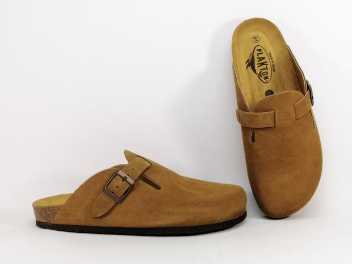 Sabot homme cuir confort marron semelle à mémoire de forme PLAKTON blog tendance