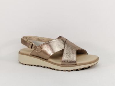 Sandale femme pieds larges grand confort CAPRICE 28703 largeur G chic cuir souple