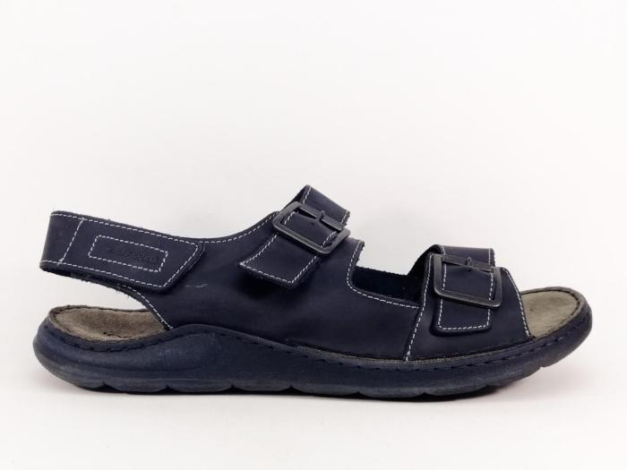 Sandale homme grande pointure confortable cuir marine destockage JOSEF SEIBEL maverick 07