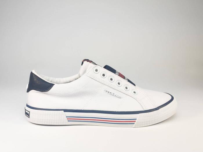 Tennis en toile à élastiques blanche TOM TAILOR 699530300 pour femme