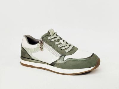 Basket femme TAMARIS 23613 chic et confortable vert sage à pas cher véganes