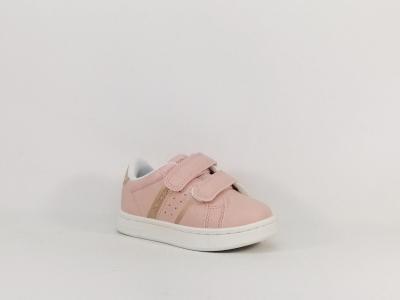 Basket fille bb  velcro en destockage KAPPA alpha inf rose  pas cher