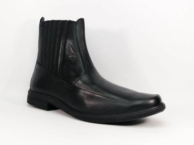 Boots homme chic entirement cuir noir destockage SLEDGERS dallas grand confort