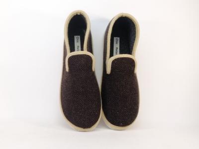 Chausson homme semelle feutre pantoufle confortable marron CHIC & RELAX gofrey à pas cher