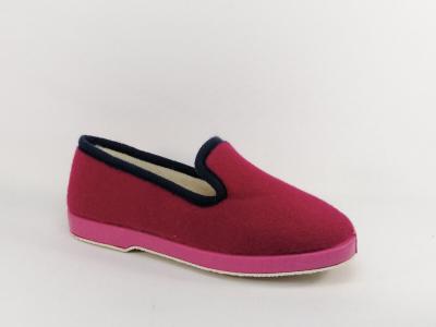 Chausson charentaise fourré pure laine rose fuchsia SOCA 2520 femme