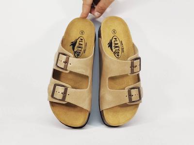 Mule femme chic confortable cuir beige souple PLAKTON cp beta lino - fabrication Espagne