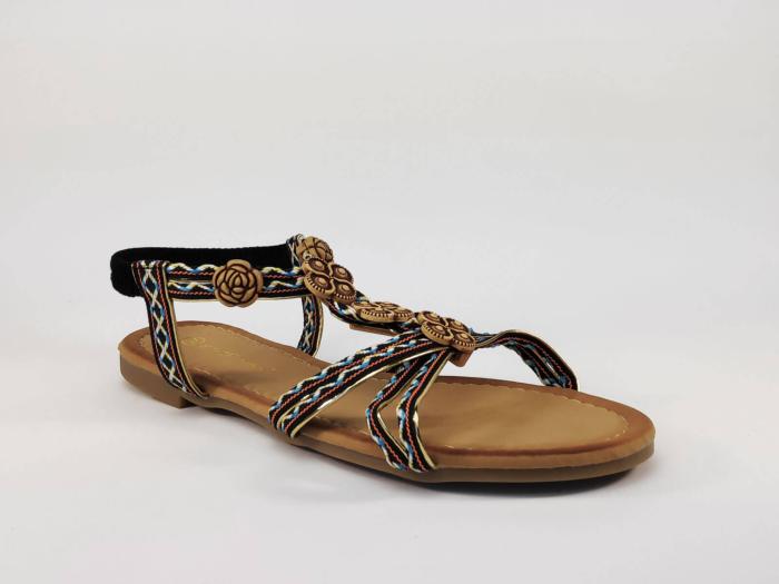 sandale elastique noir
