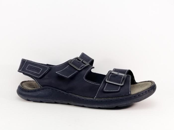 Sandale homme grande pointure confortable cuir marine destockage JOSEF SEIBEL maverick 07