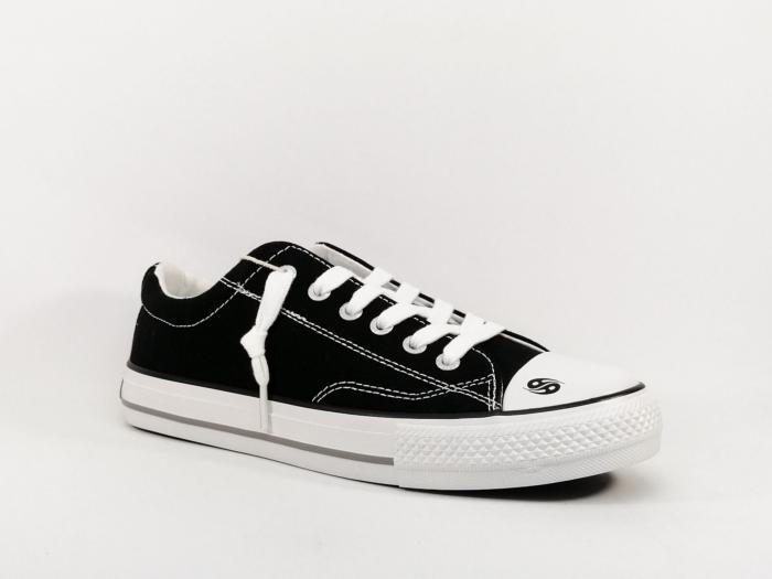 Tennis en toile noire confortable à élastique DOCKERS 48TE608 mixte