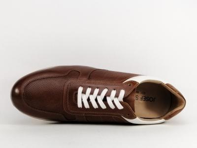 Basket homme grande pointure en cuir marron destockage JOSEF SEIBEL colby 01 cognac à pas cher 