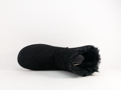 Boots fourrée noire fillette femme confortable et tendance destockage XTi 57329 à pas cher