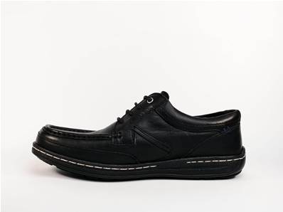 Chaussure à lacets grande largeur destockage HUSH PUPPIES Vines noir grande pointure homme