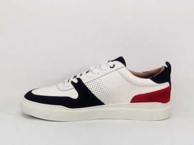 Basket blanche cuir de qualité pour homme JLS confortable et tendance
