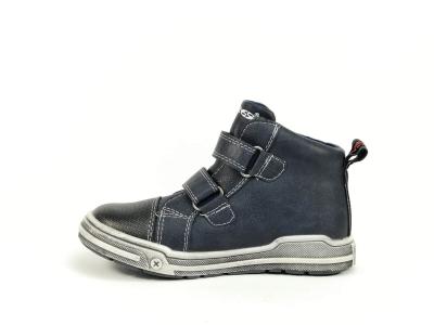 Basket montante à scratch simili cuir bleu STAR pour garçons