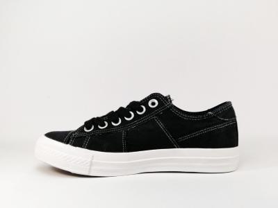 Tennis en toile noire à lacets BUBBLES Ratisse pour femme