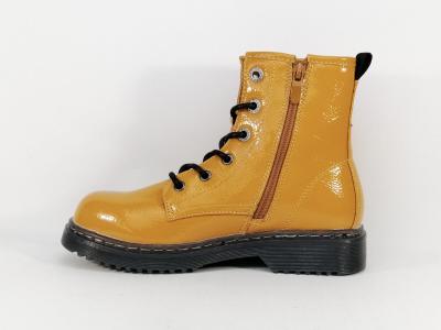 Boots style rangers vernis jaune SUPREMO 2123201 pour femme