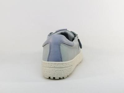 Basket ultra confortable femme cuir souple bleu ciel destockage marque COTEMER edora à pas cher