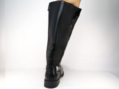 Bottes mollets larges femme grande pointure CINK ME DM-31W noir à pas cher