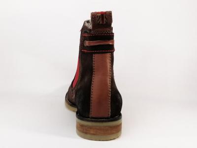 Chelsea boot cuir marron effet vieilli destockage CDV shoes chic et confortable