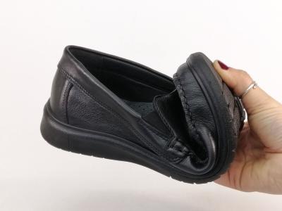 Mocassin homme cuir noir souple confortable destockage IMAC 751150 à pas cher