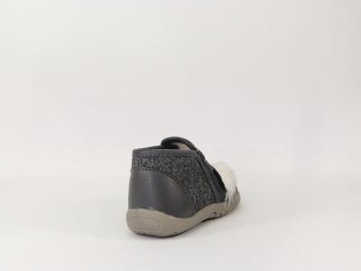 Chausson gris Koalazip en destockage LITTLE MARY pour enfant