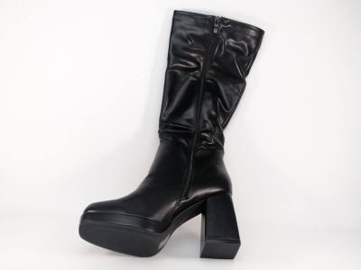 Botte noire femme talon carré chic CINK ME qt07-3 à pas cher