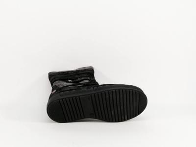 Botte fille tout cuir noir destockage GBB Nouria à pas cher