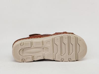 Sandale femme originale chic confortable LAURA VITA dorry 21 fleurs à velcro