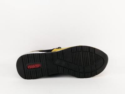 Sneakers jaune originale destockage RIEKER N7610 pour femme à pas cher