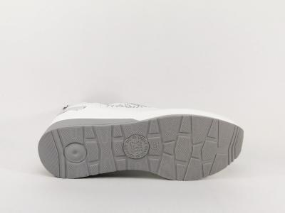 Sneakers compensée toile blanche destockage XTi 42593 femme