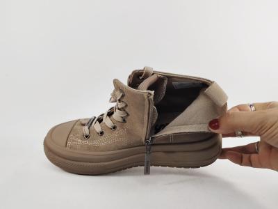 Basket montante femme pas cher tendance et confortable destockage REFRESH 173074 taupe