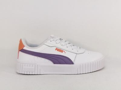 Basket femme PUMA carina destockage à pas cher confortable cuir blanc souple