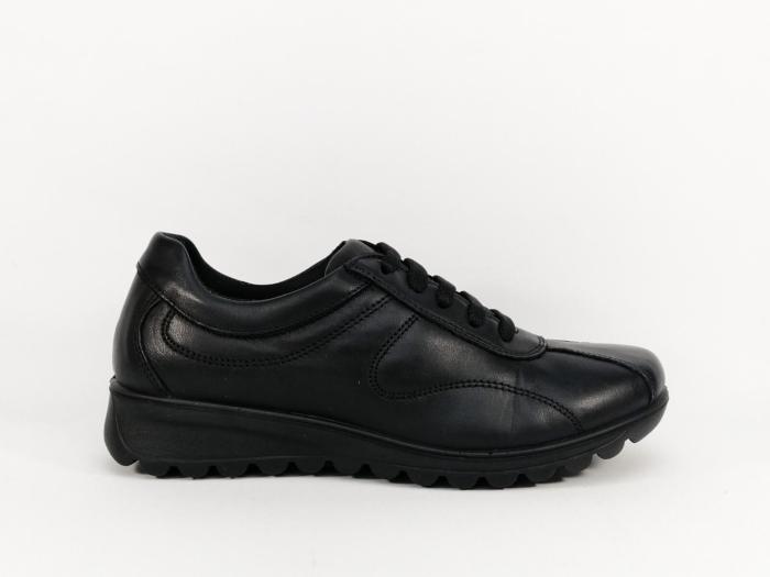 Basket femme très confortable en cuir noir destockage IMAC 607450