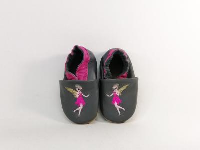 Chausson pour bebe naissance fille cuir souple fe BELLAMY en destockage 0  6 mois