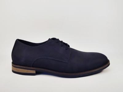 Chaussure chic homme grande taille derby cuir marine destockage STORM bariello à pas cher