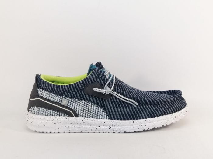 Chaussure été homme sans lacets toile marine souple à pas cher destockage XTi 143658