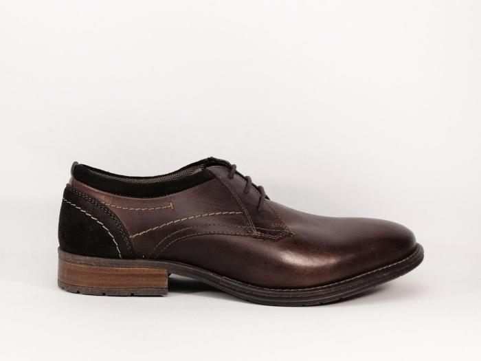 Chaussure habillée cuir marron effet vieilli homme destockage CASANOVA gamo