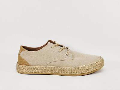Chaussure homme toile beige pas cher légère et tendance TERRE DE MARINS tamoula semelle corde