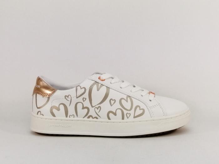 Chaussures originales femme pas cher blanc coeur TOM TAILOR 5390470045