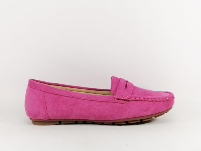 Mocassin femme rose fushia grande pointure semelle cuir pas cher CINK ME DM6Y-3