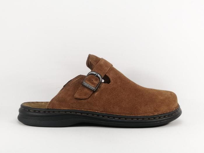 Sabot homme cuir grande taille camel en destockage JOSEF SEIBEL madrid confortable